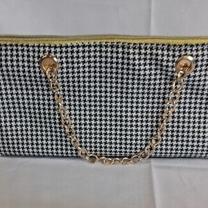 Stylish Black and White Houndstooth Women's Bag